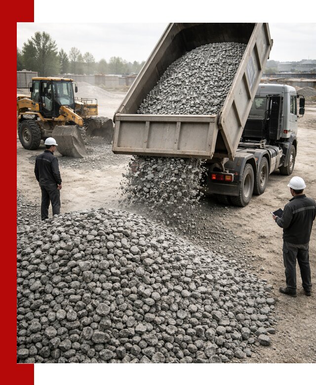 Доставка гранитного щебня фракции 20-40 в Беслане