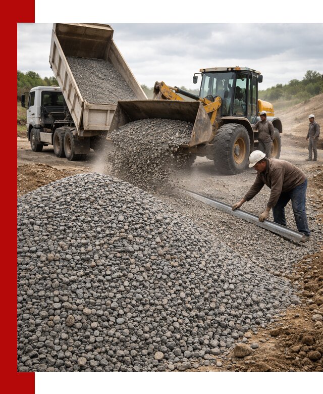 Гравийный щебень фракция 5-20 с доставкой в Беслане
