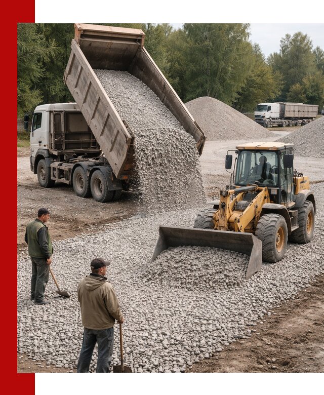 Купить гравийный щебень фракция 20-40 в Беслане с доставкой