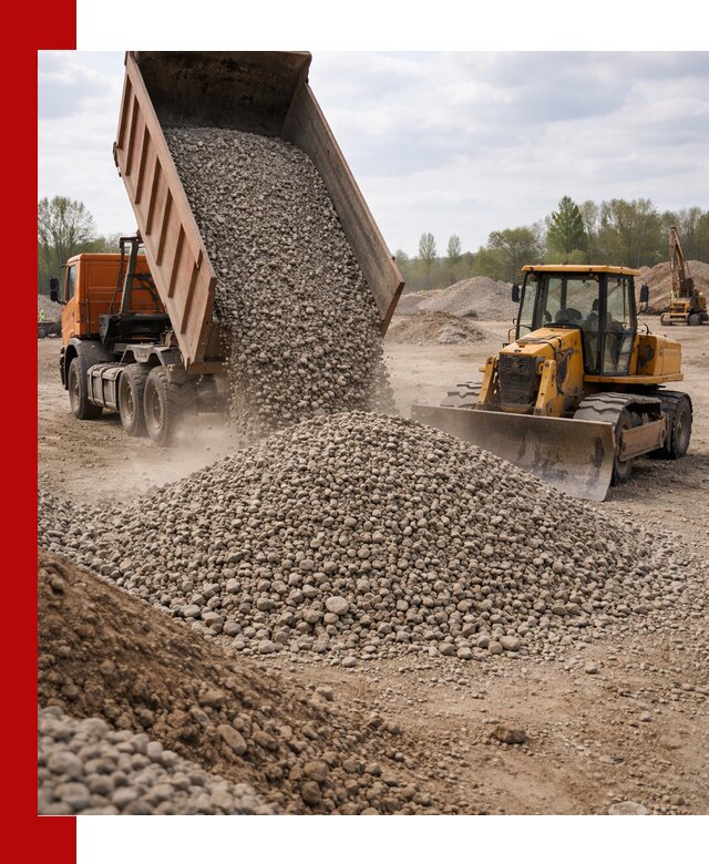 Доставка гравийного щебня фракции 40-70 в Беслане