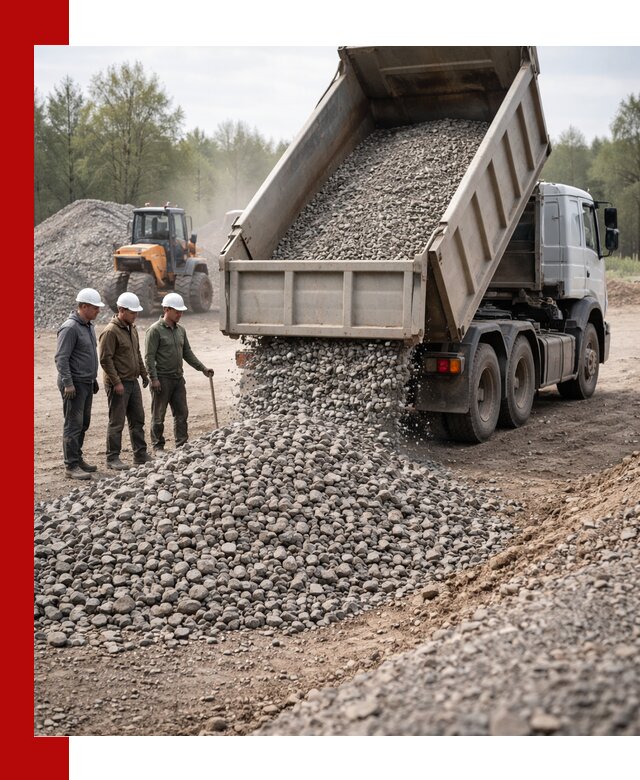 Доставка гравийного щебня фракции 70-120 в Беслане