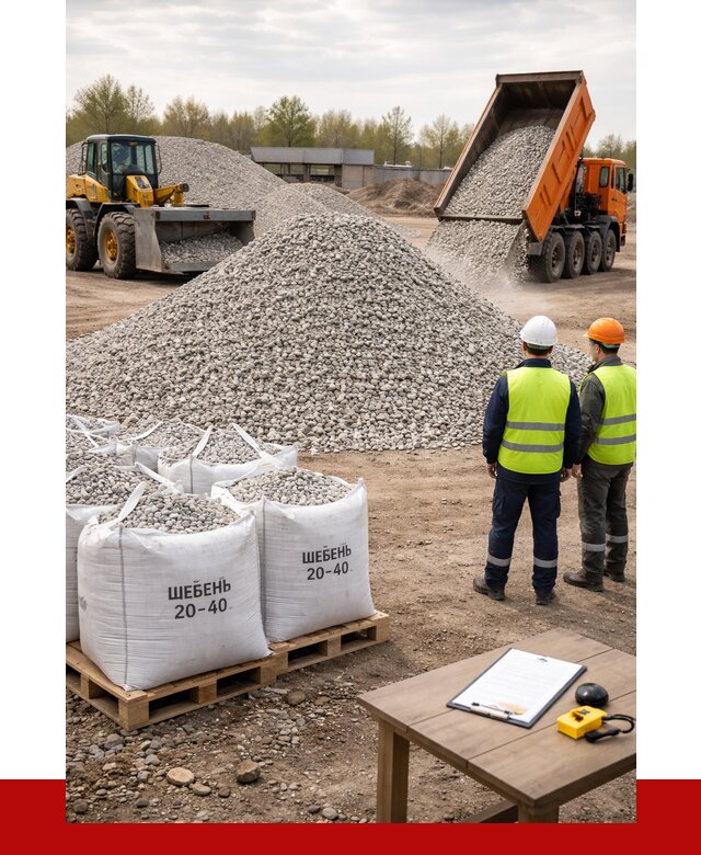 Известняковый щебень 20-40 в Беслане от 2126 р. ПРОНЕРУДБсл