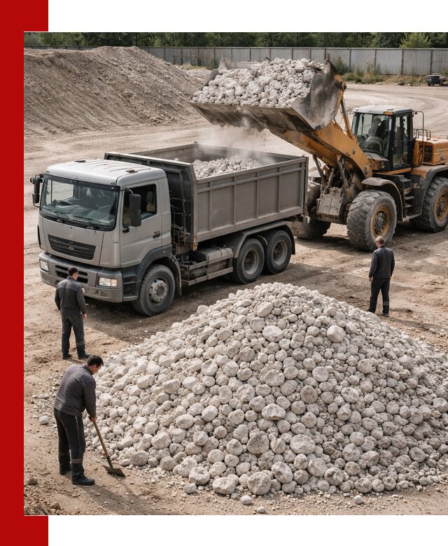 Известняковый щебень фракция 70–150 с доставкой в Беслане