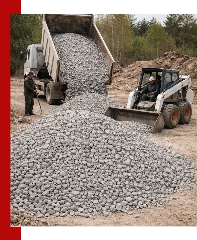 Доставка доломитового щебня в Беслане напрямую от карьера