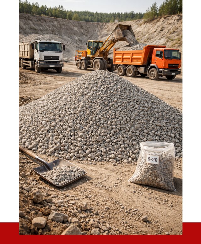 Доломитовый щебень фр. 5-20 в Беслане от 4253 р. | ПРОНЕРУДБсл