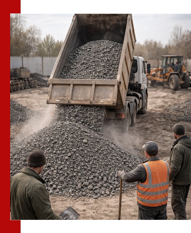Доставка шлакового щебня в удобные сроки по выгодной цене в Беслане