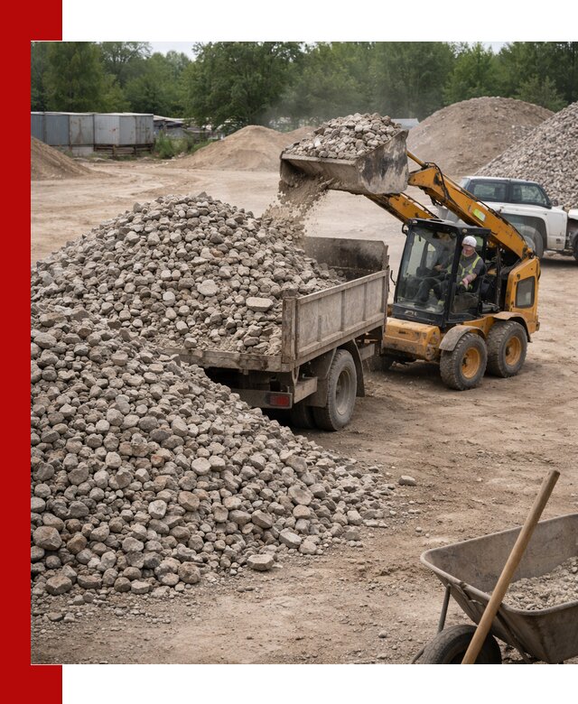 Доставка вторичного щебня в Беслане для строительных работ