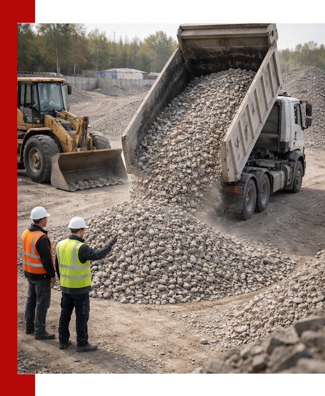 Вторичный щебень фракция 40–70 доставка в Беслане