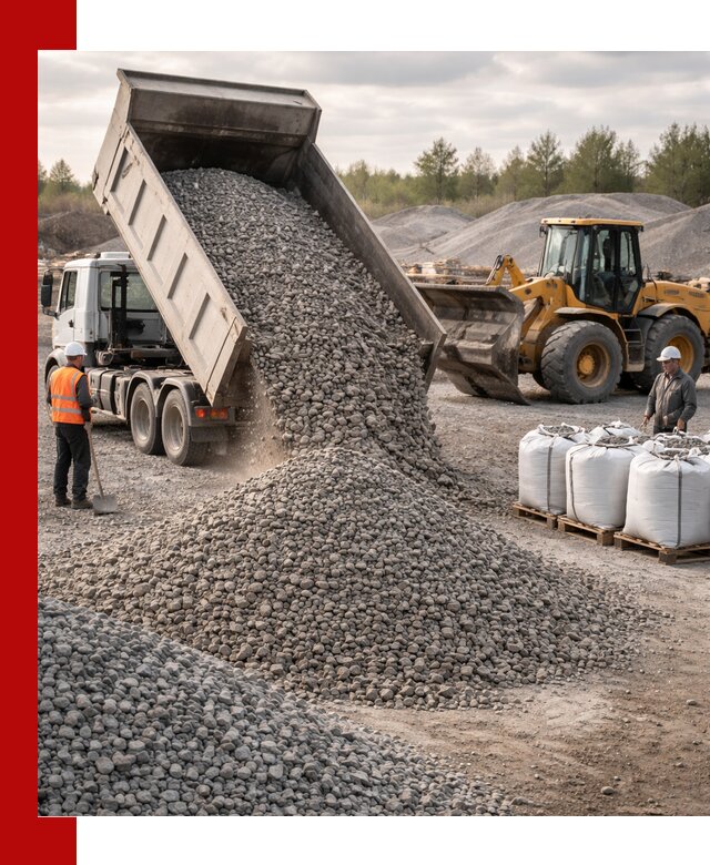 Бетонный щебень фракция 5–20 с доставкой в Беслане