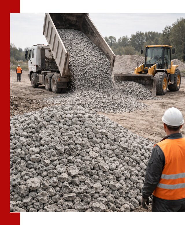 Доставка бетонного щебня фракции 20-40 в Беслане