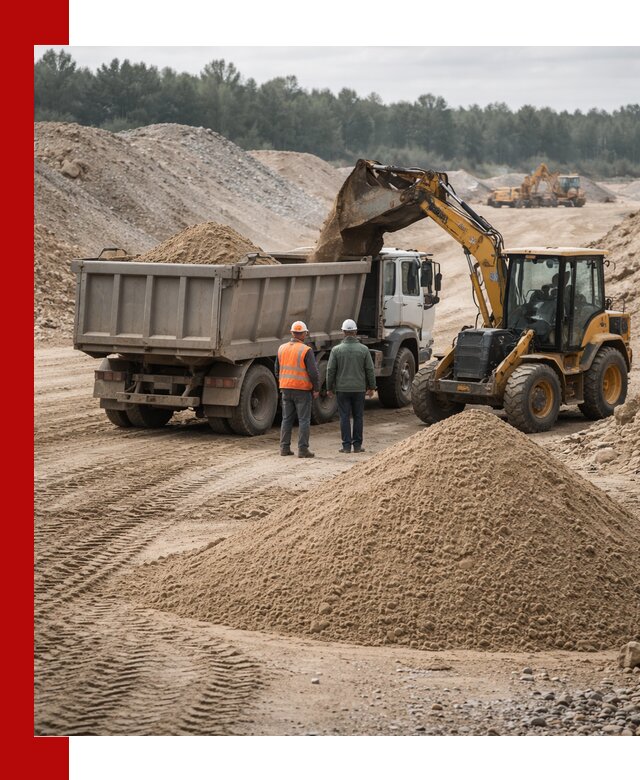 Карьерный среднезернистый песок с доставкой в Беслане