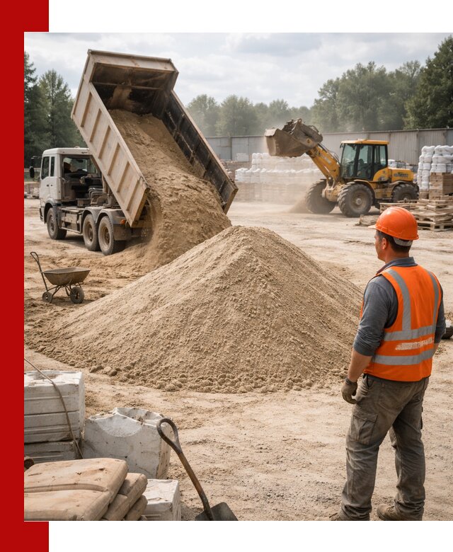 Доставка строительного песка с самосвалом в Беслане