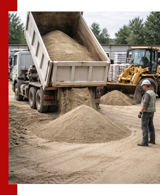 Поставка и доставка песка для бетона в Беслане