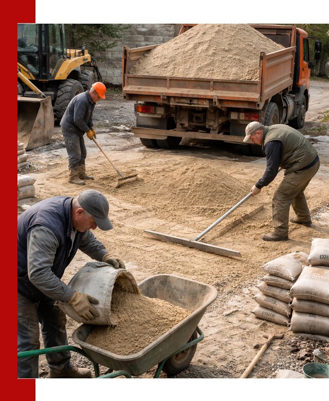 Поставка песка для стяжки в Беслане с быстрой доставкой
