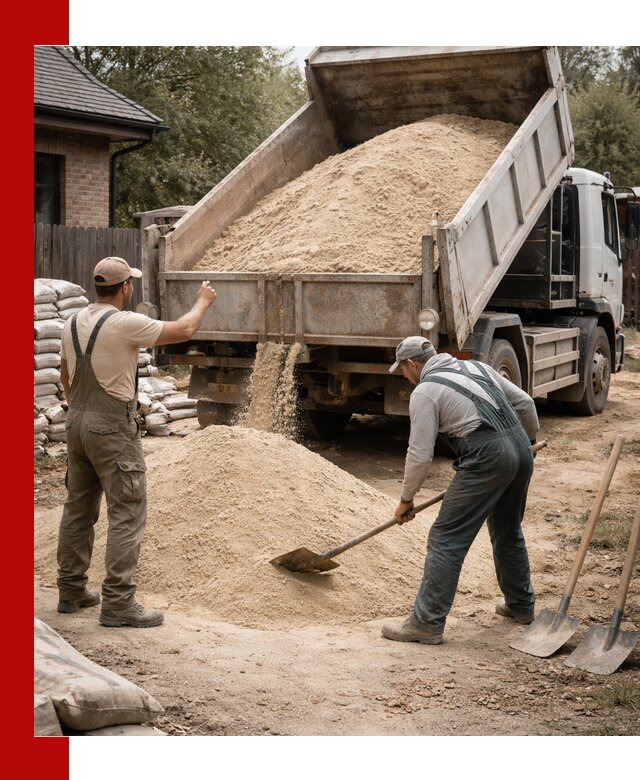 Песок для штукатурки с доставкой в Беслане качественный и чистый