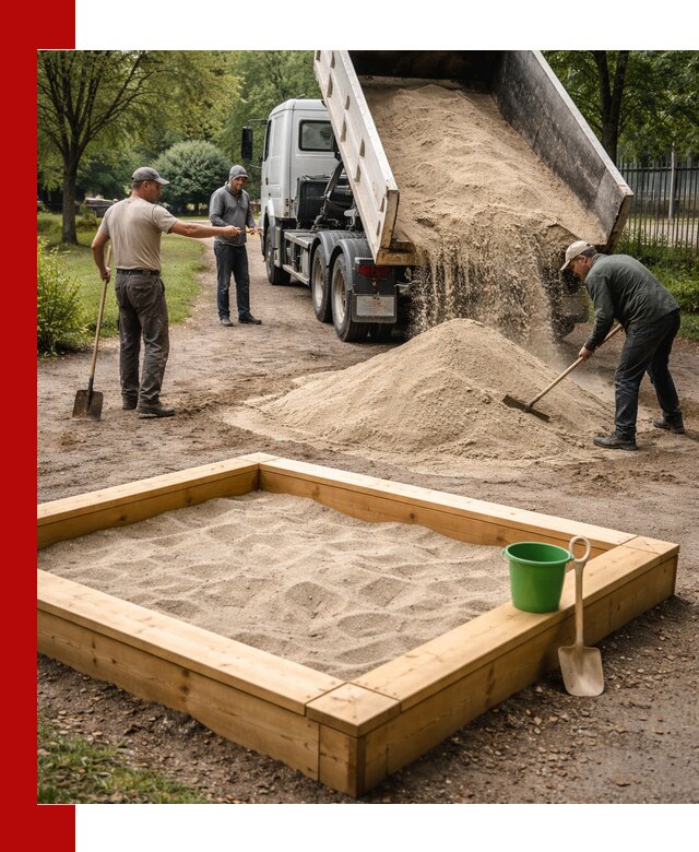 Песок для песочницы с доставкой в Беслане недорого и чистый