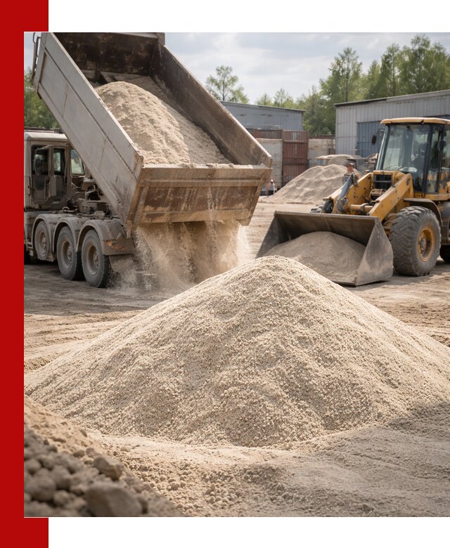 Кварцевый песок с доставкой в Беслане для строительных работ