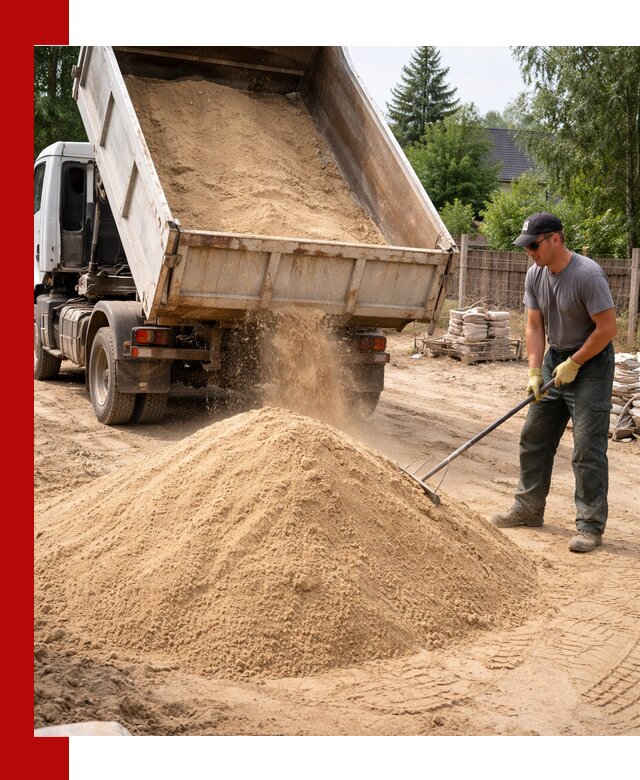 Доставка сухого песка самосвалами в Беслане
