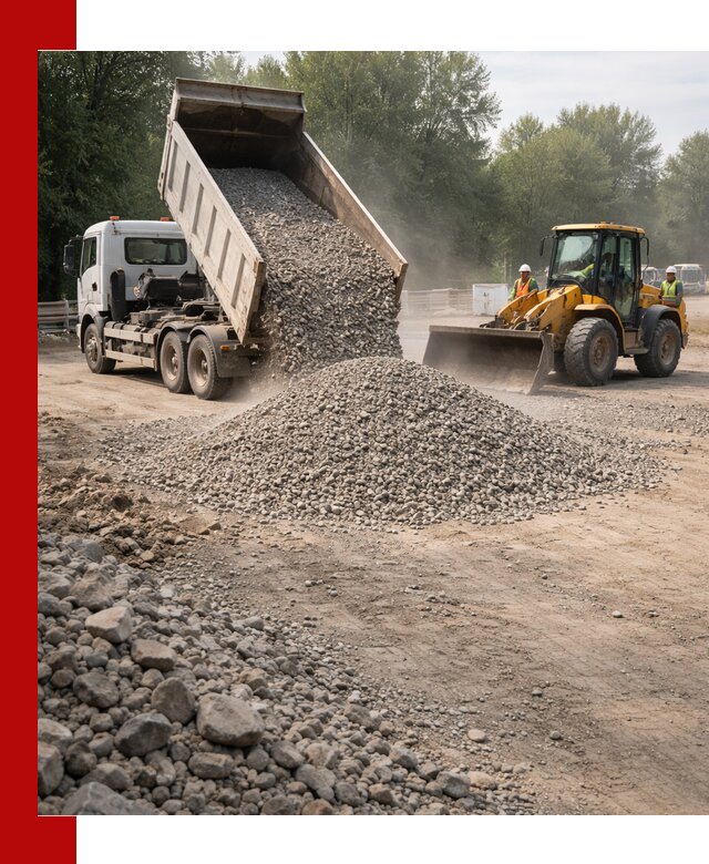 Гравий фракция 5–20 доставка в Беслане оптом и в розницу