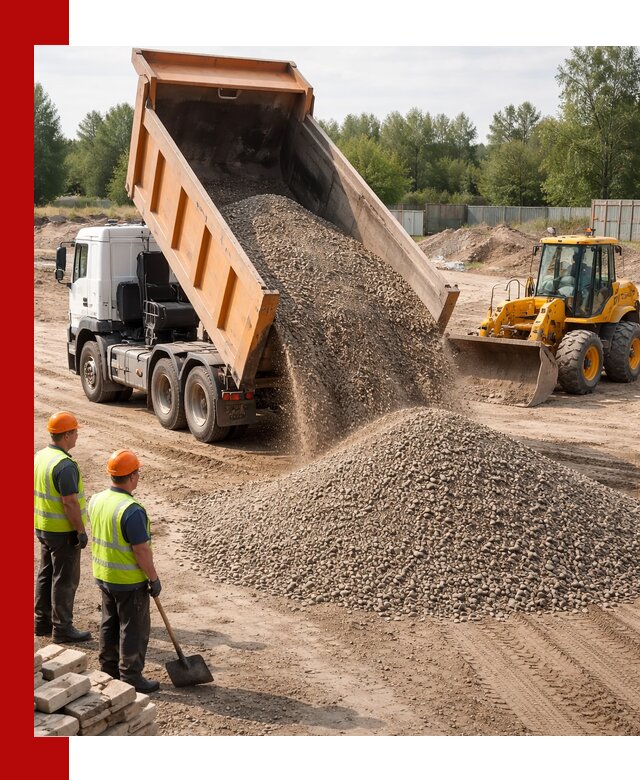 Доставка щебёночно-песчаной смеси ЩПС С7 в Беслане