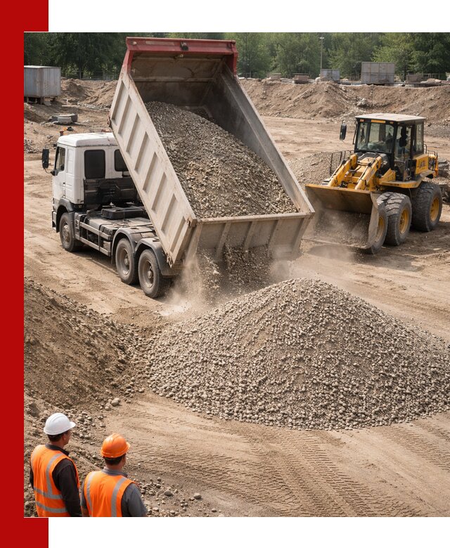 Щебень с песком (ЩГПС С2) с доставкой в Беслане