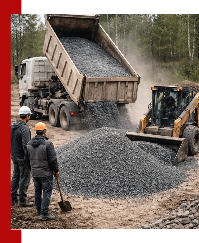 Гранитный отсев 0-5 с доставкой и разгрузкой в Беслане