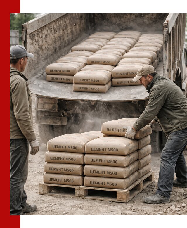 Цемент М500 с доставкой самосвалом в Беслане