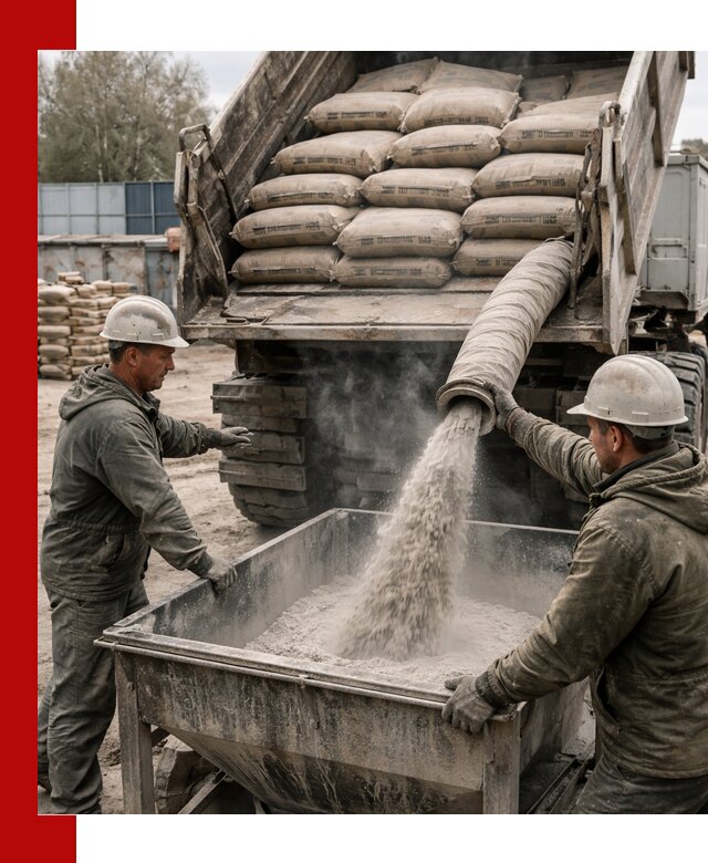 Доставка цемента М400 в Беслане оптом и в розницу