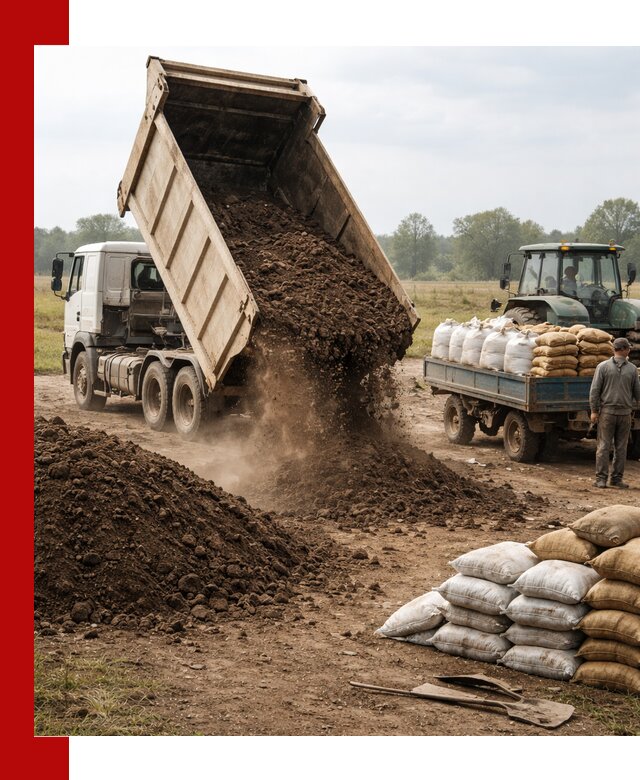 Доставка грунта и удобрений оптом в Беслане для сельхоз и строительства