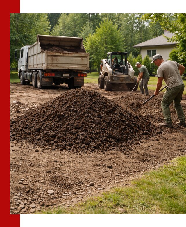 Доставка и укладка грунта для газона в Беслане