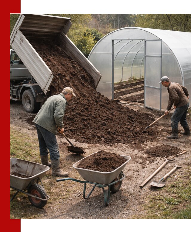 Грунт для теплицы с доставкой в Беслане — плодородный субстрат под растения