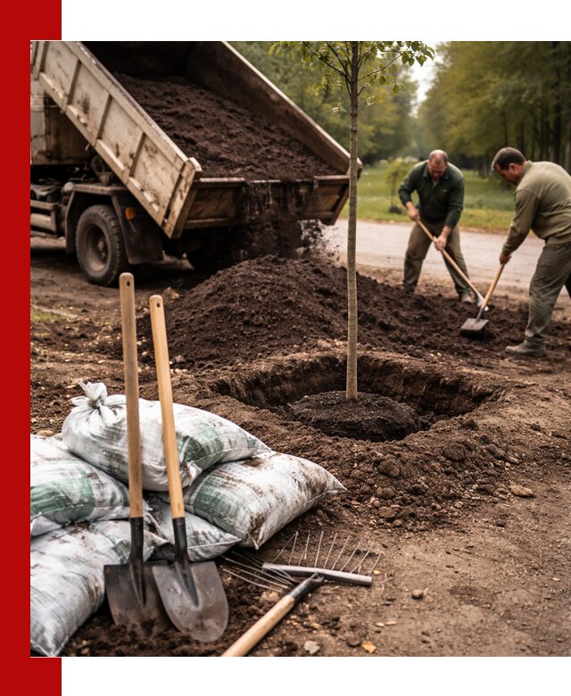 Грунт для посадки деревьев в Беслане — доставка и подготовка почвы