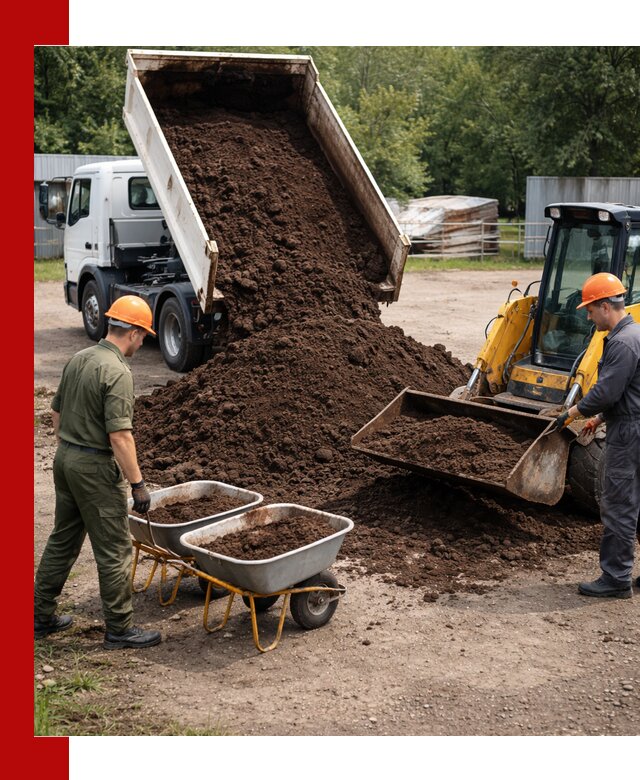 Доставка торфо-земляной смеси в Беслане для огорода и ландшафта