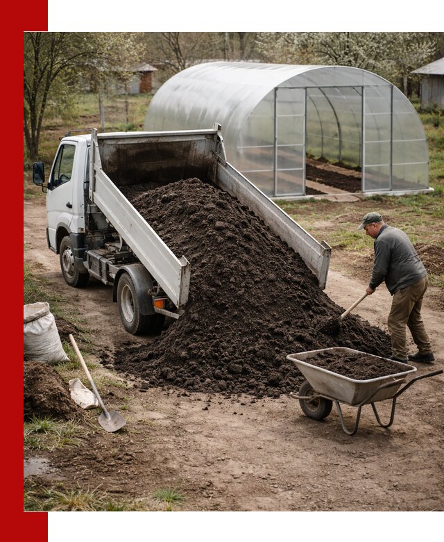 Чернозем для теплицы с доставкой в Беслане