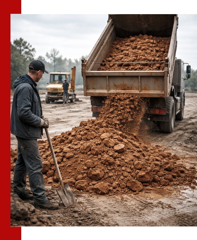 Глина для засыпки в Беслане с доставкой самосвалами