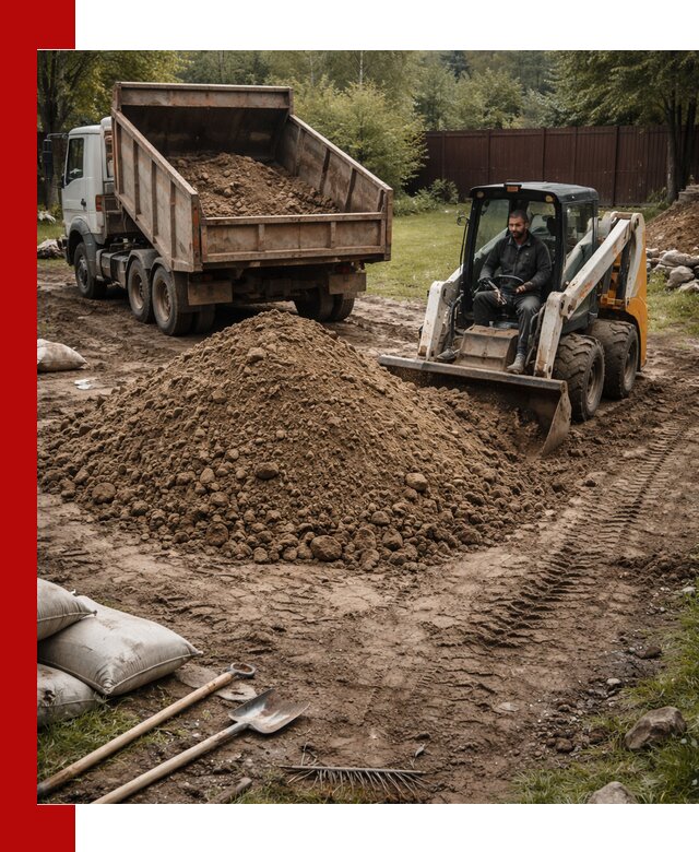 Суглинок для планировки участков в Беслане с доставкой и выгрузкой