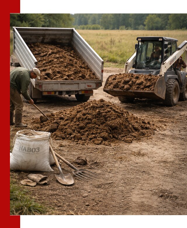 Доставка конского навоза в Беслане с разгрузкой и доставкой на объект