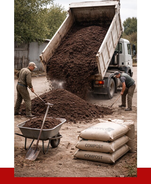 Купить компост в Беслане от 4253 р. за куб с доставкой | ПРОНЕРУДБсл