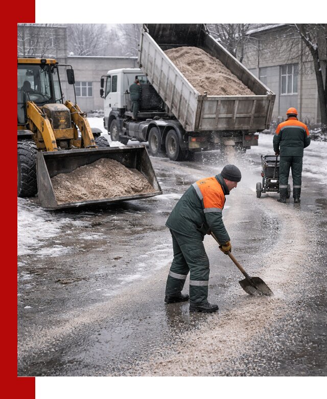 Реагент против гололеда с доставкой и нанесением в Беслане