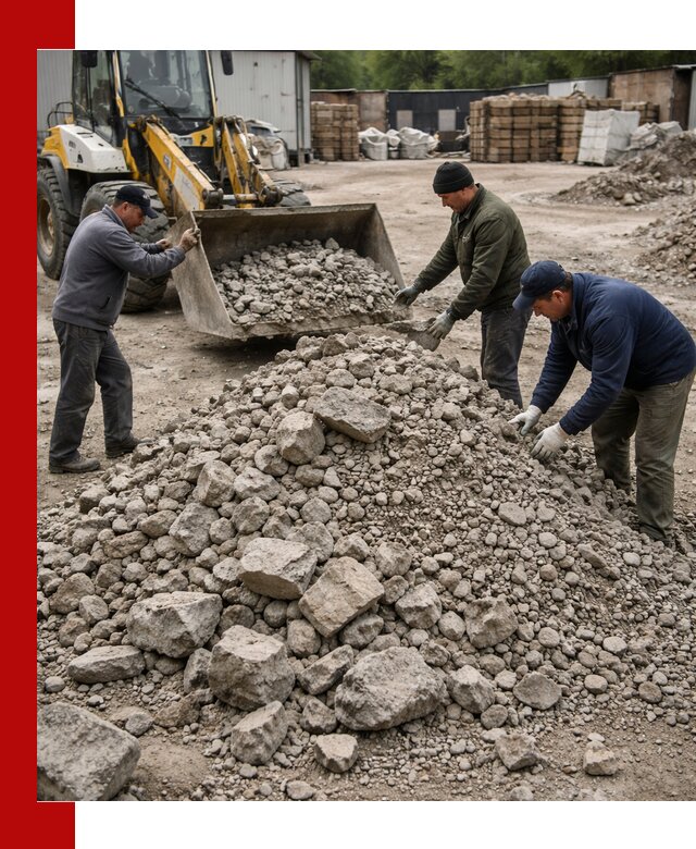 Демонтаж и вывоз бой бетона в Беслане