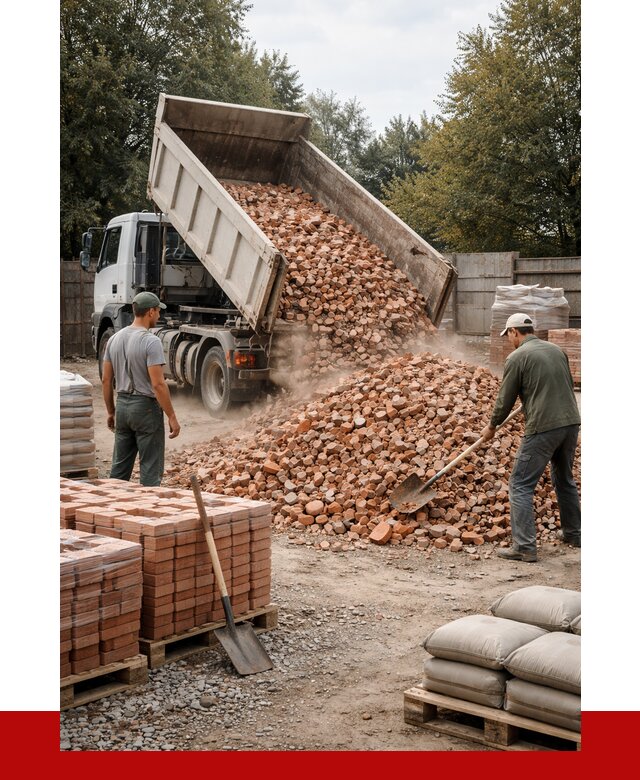 Бой кирпича в Беслане с доставкой от 4253 руб/куб | ПРОНЕРУДБсл