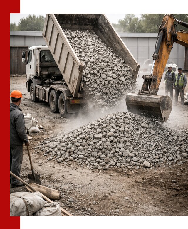 Доставка дробленого бетона в Беслане оптом и в розницу