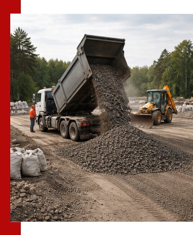 Доставка дробленого асфальта в Беслане для дорожных работ