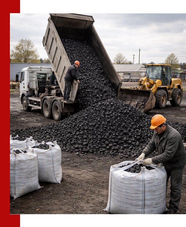 Доставка каменного угля в Беслане оптом и в розницу