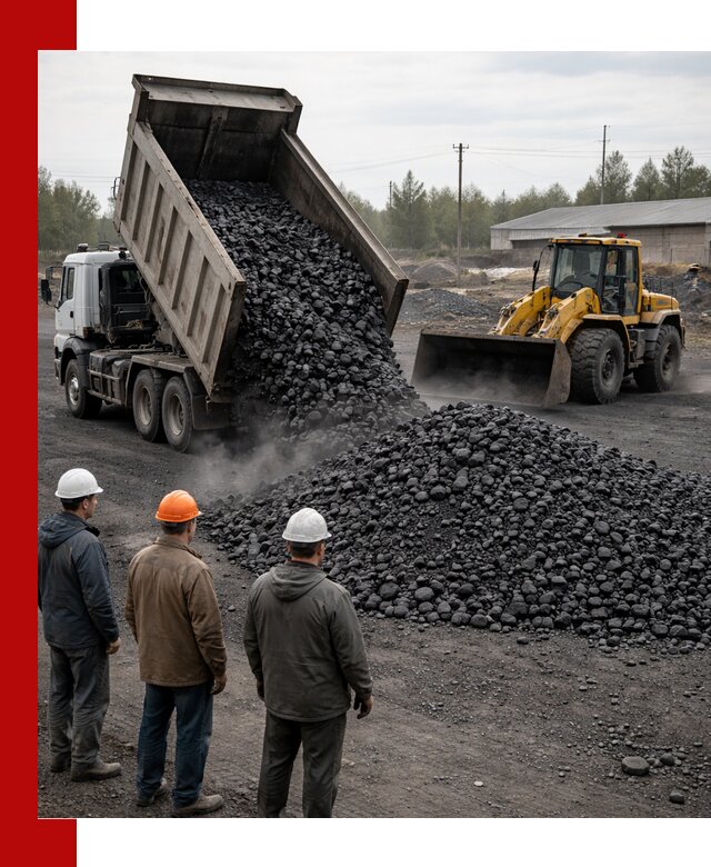 Доставка угля антрацита в Беслане с самосвалами и погрузкой