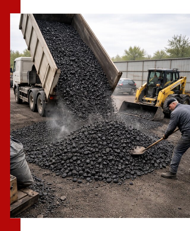 Доставка угля орех в Беслане оптом и в розницу