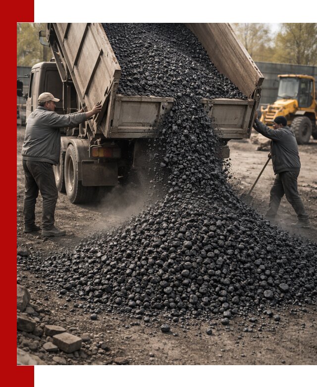 Доставка угля семечка самосвалами в Беслане