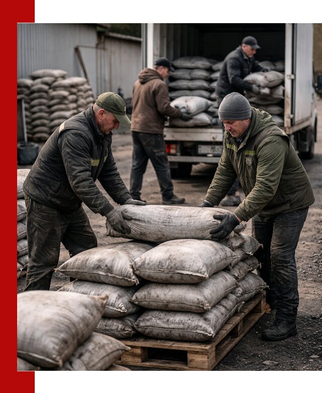 Доставка угля в мешках по выгодным ценам в Беслане