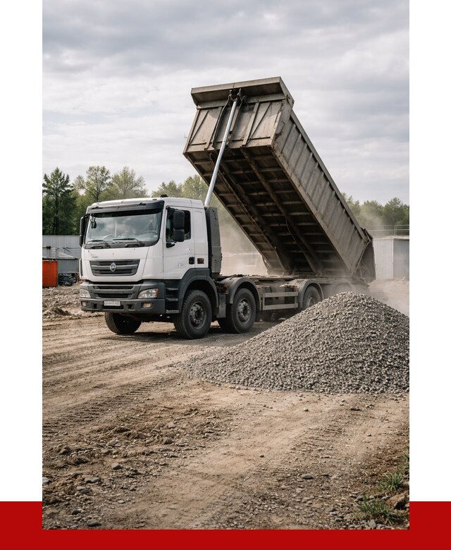 Доставка самосвалом 40 кубов в Беслане от 9113 р. | ПРОНЕРУДБсл