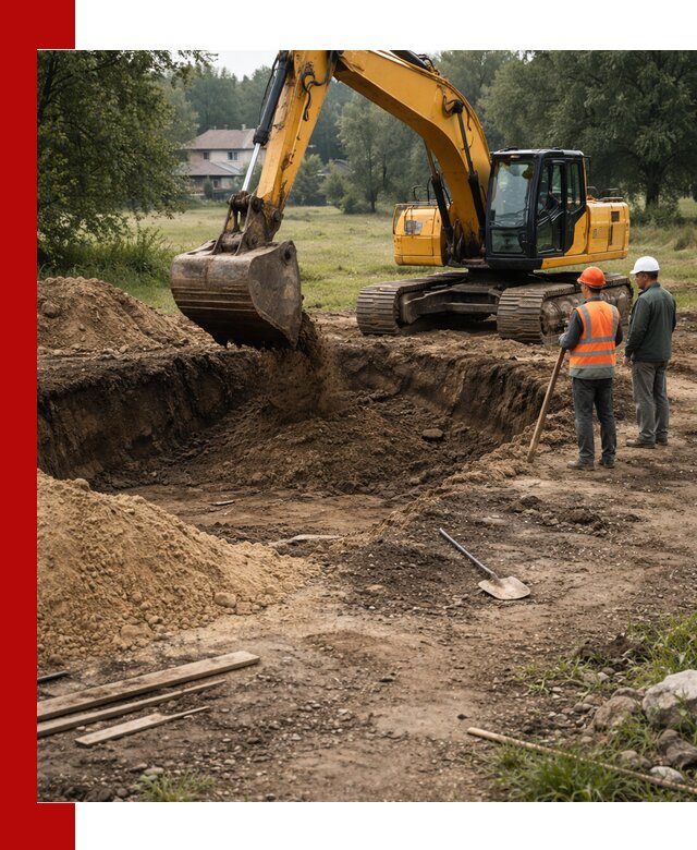 Рытье котлована под фундамент в Беслане (быстро и недорого)
